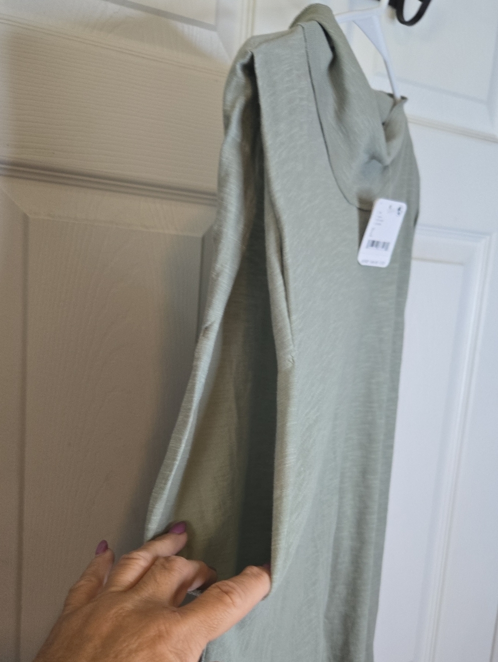 Free People Sleeveless Mock Neck Tank Top - Sage Green - Picture 4 of 4